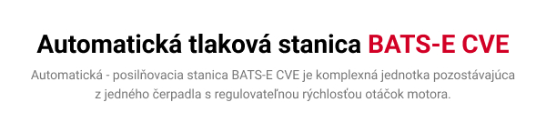 Automaticka tlaková stanica BATS-ECVE